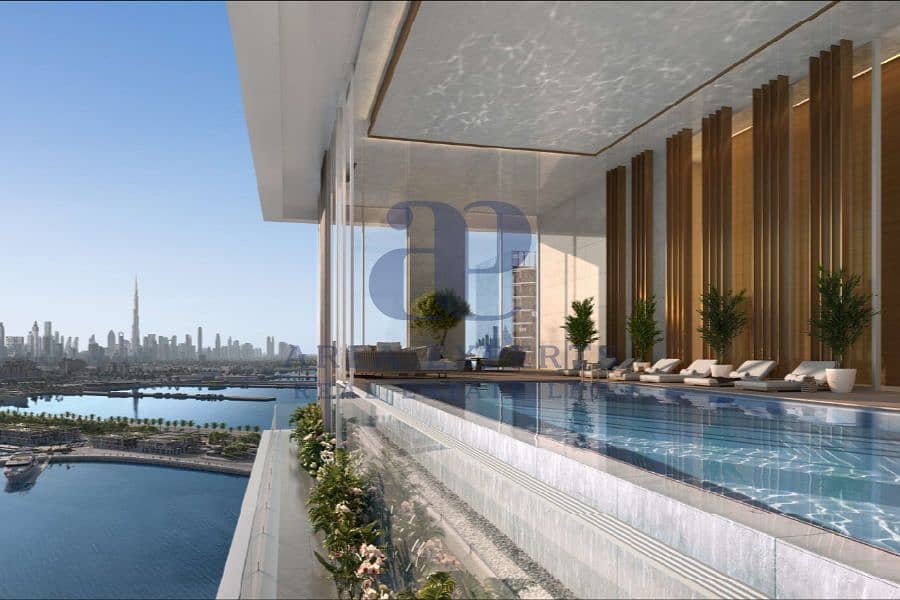 DISTRESS DEAL — 2BR CORNER UNIT — FULL SEA and BURJ KHALIFA VIEW — Saria Tower distress deal